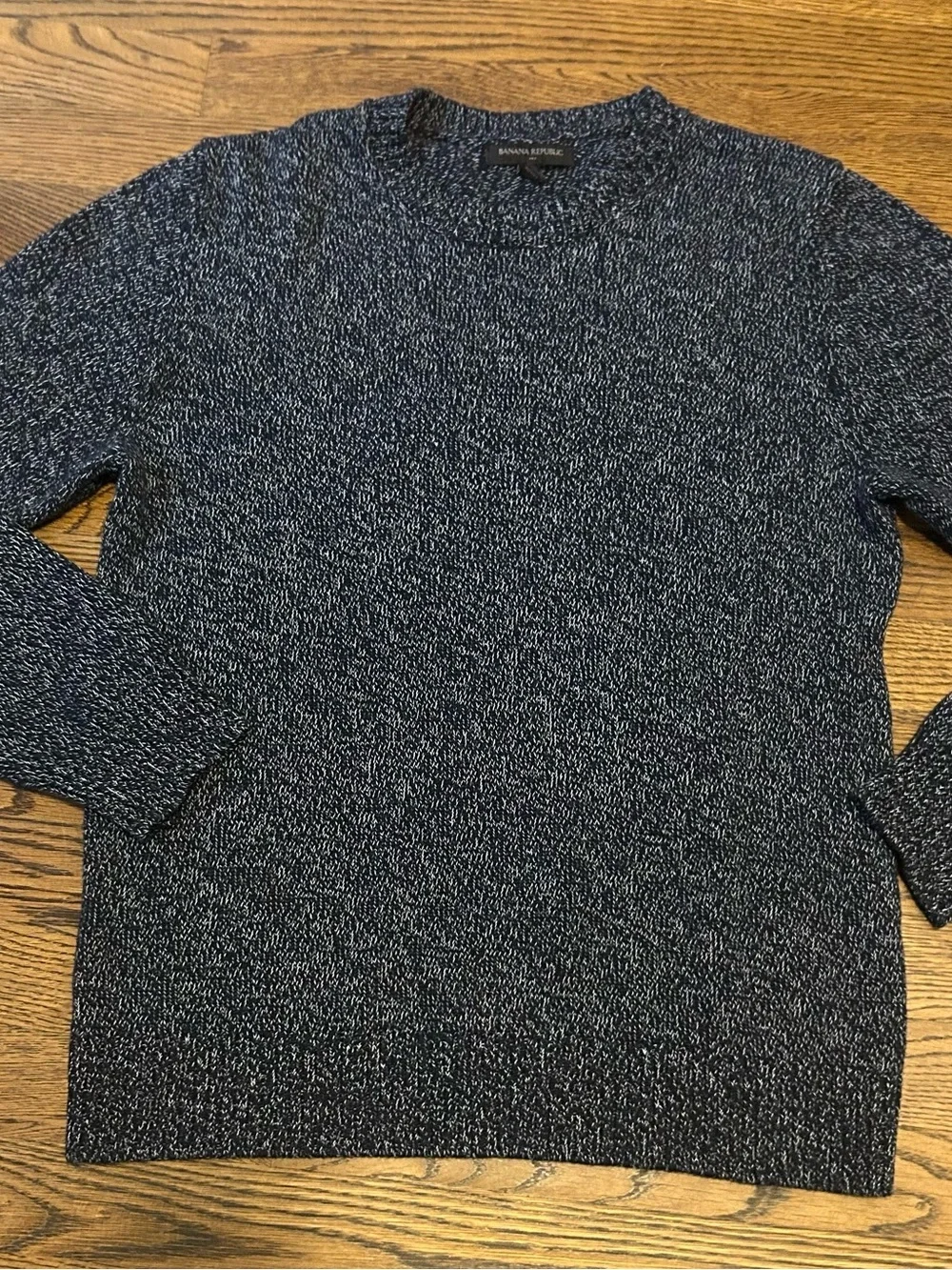 Banana Republic Men's Heathered Navy Crewneck Sweater 0199